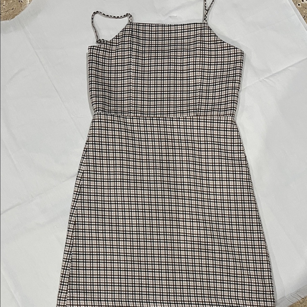 Plaid Spaghetti Strap Dress
